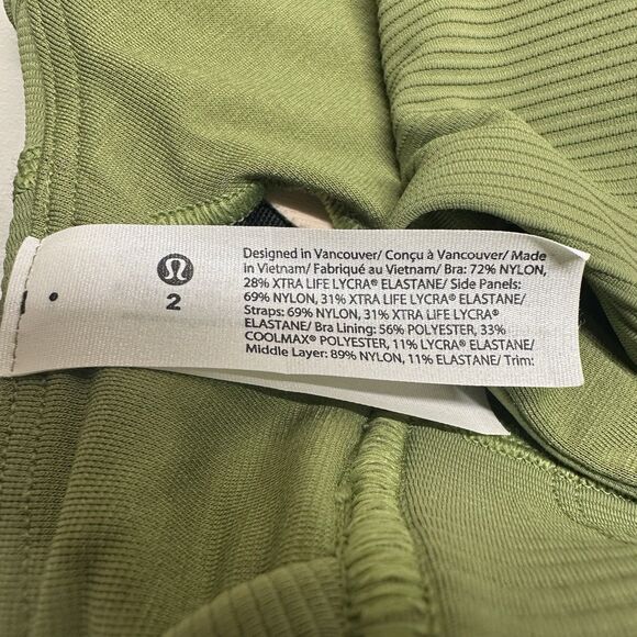 Lululemon Energy Longline Bra Size 2 Ribbed Luxtreme Medium Support B/C Cup NEW - Picture 9 of 14